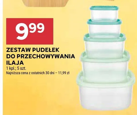 Zestaw pudełek do przechowywania Ilaja promocja w Stokrotka