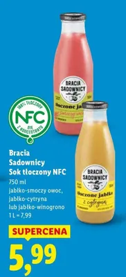 Sok tłoczony NFC jabłko smoczy owoc promocja w Lidl