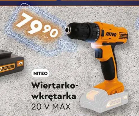 Wiertarko-wkrętarka 20 V MAX NITEO promocja w Biedronka