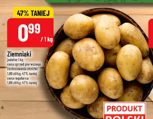 Ziemniaki do gotowania Auchan promocja w POLOmarket