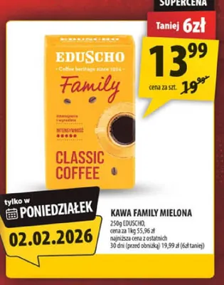 Kawa family mielona Eduscho Classic Coffee promocja