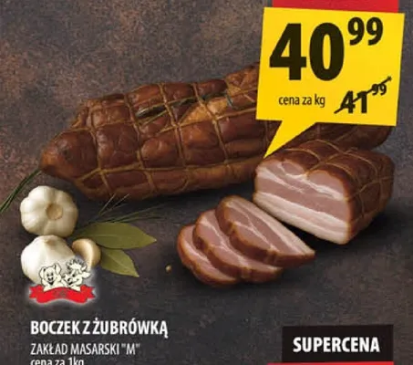 Boczek z żubrówką ZAKŁAD MASARSKI M promocja w Arhelan