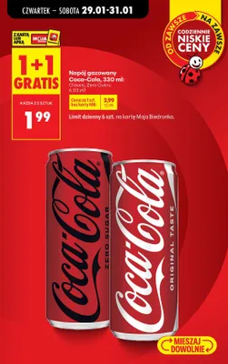Napój gazowany Coca-Cola Classic 330ml promocja w Biedronka