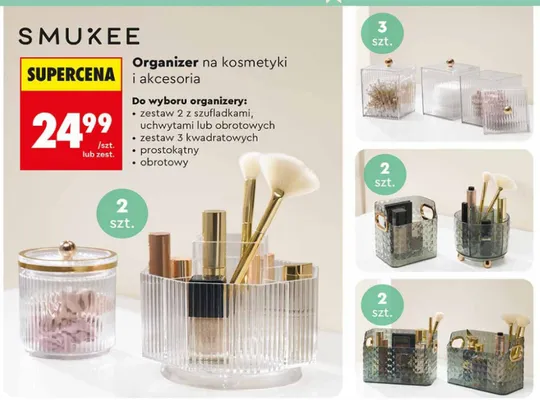 Organizer na kosmetyki i akcesoria SMUKEE promocja w Biedronka