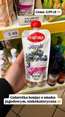 Galaretka konjac jagoda  promocja w Dino