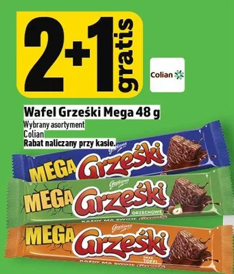 Wafel Grzeski Mega Colian 48 g promocja w TOPAZ