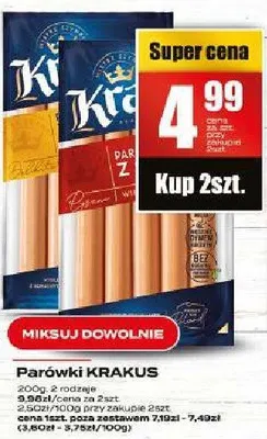 Parówki KRAKUS promocja w Supeco