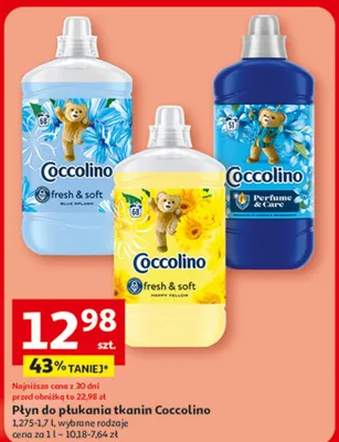 Płyn do płukania tkanin Coccolino Fresh & Soft, Perfume & Care promocja