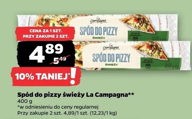 Spód do pizzy świeży promocja w Netto