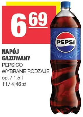 Napój gazowany Pepsi wybrane rodzaje promocja w SPAR