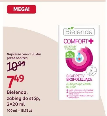 Zabieg do stóp, 2x20 ml Bielenda promocja w Rossmann