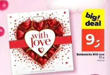 Bombonierka With Love czekoladki promocja w Dealz