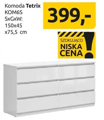 Komoda Tetrix KOM6S promocja w Black Red White