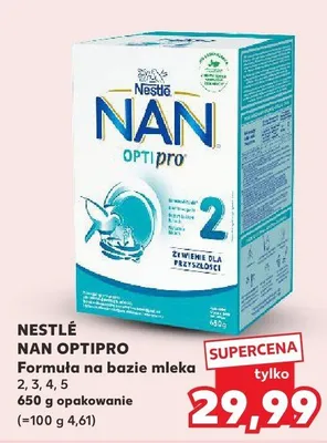 Formuła na bazie mleka 2, 3, 4, 5 Nan Optipro Nestlé promocja w Kaufland