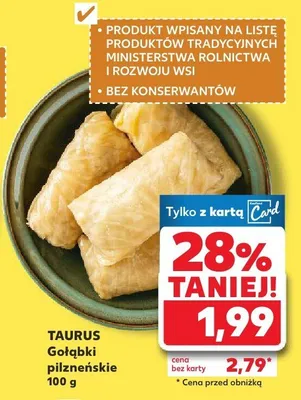 Gołąbki pilzneńskie Taurus promocja w Kaufland