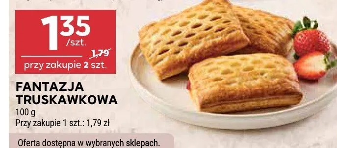 Fantazja truskawkowa 100 g promocja w Stokrotka