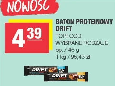 Baton proteinowy DRIFT TOPFOOD promocja w SPAR