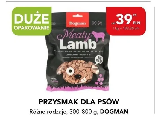 Przysmak dla psów Dogman Meaty Lamb promocja w Aquael zoo