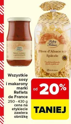 Sosy i makarony Reflets de France 250-430g promocja w Carrefour