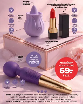 Masażer Sinful szminka promocja w Netto