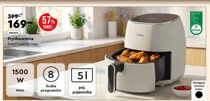 Frytkownica beztłuszczowa 5 l promocja w Biedronka