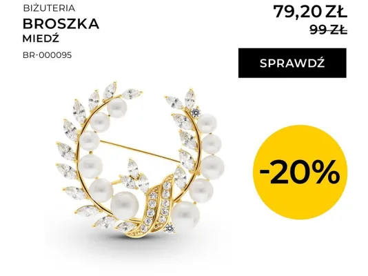 Broszka miedź promocja w Briju