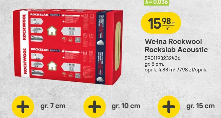 Wełna Rockslab Acoustic promocja w Castorama