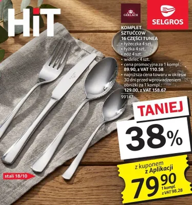 Komplet sztućców promocja w Selgros