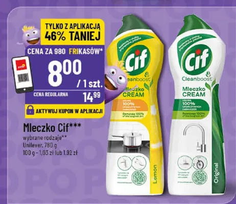 Mleczko Cif Lemon / Mleczko Cream 780 g promocja w POLOmarket
