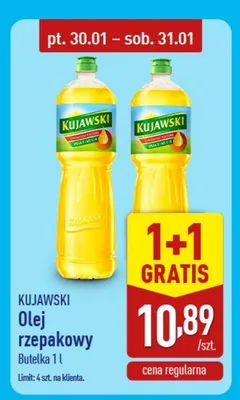 Olej rzepakowy Kujawski promocja w Aldi