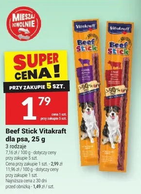 Beef Stick Vitakraft dla psa, 25 g promocja w Twój Market