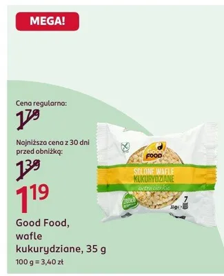 Wafle kukurydziane 35 g promocja w Rossmann