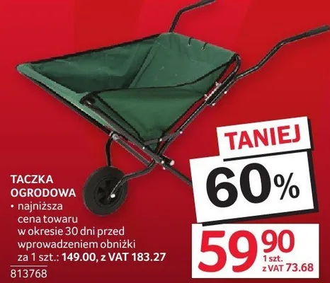 Taczka ogrodowa Selgros promocja w Selgros