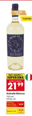 Wino Astrale Bianco wytrawne białe 750 ml promocja w Biedronka