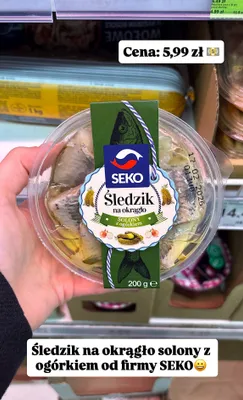 Śledzik na okrągło solony z ogórkiem  promocja w Dino