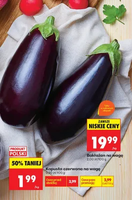 Bakłażan na wagę promocja w Biedronka