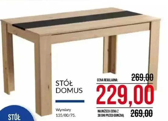 Stół DOMUS Abra Meble promocja w Abra Meble