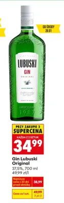 Gin Lubuski Original 37,5%, 700 ml promocja w Biedronka