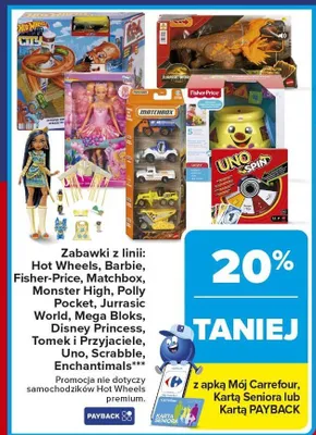 Zabawki z Hot Wheels, Barbie Carrefour Market promocja w Carrefour Market