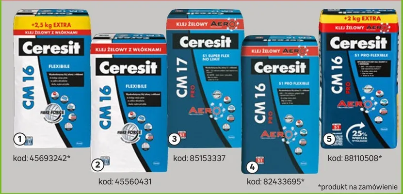 Klej żelowy Ceresit CM 16 Flexibile z włóknami 27.5 kg promocja w Leroy Merlin