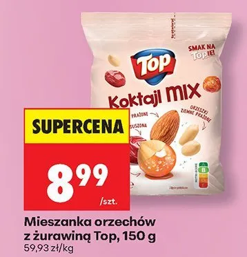 Mieszanka orzechów z żurawiną, 150 g promocja w Biedronka