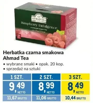 Herbatka czarna smakowa Ahmad Tea promocja w Makro