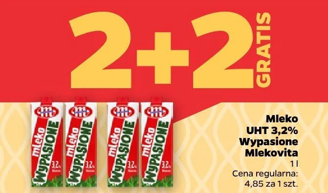 Mleko UHT 3,2% Wypasione  promocja w Netto