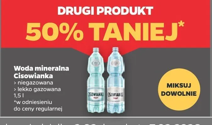 Woda mineralna niegazowana promocja w Netto