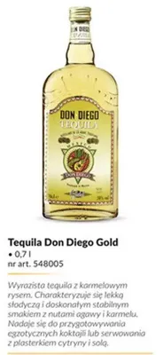 Tequila Don Diego Gold 0,7l promocja w Makro