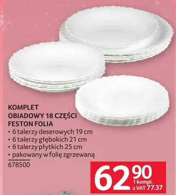 Komplet obiadowy 18 części FESTON FOLIA promocja w Selgros