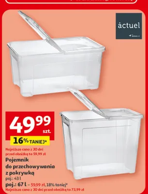 Pojemnik do przechowywania z pokrywką actuel promocja w Auchan