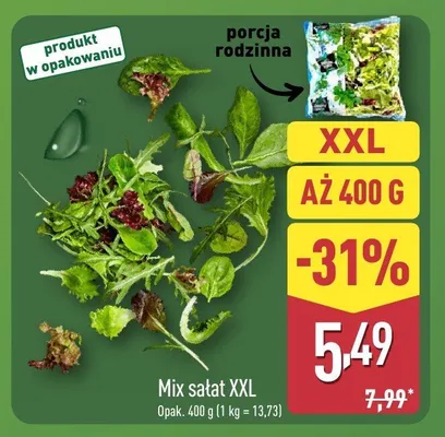 Mix sałat XXL Aldi promocja w Aldi