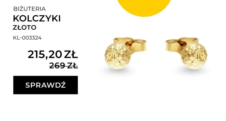 Kolczyki złoto promocja w Briju