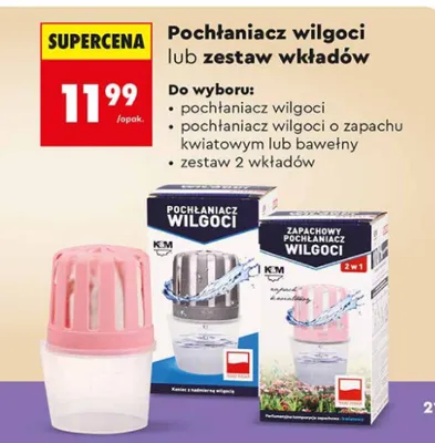 Pochłaniacz wilgoci K&M lub zestaw wkładów promocja w Biedronka